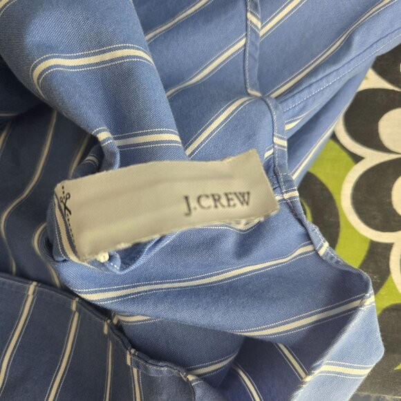 J crew mens size XL Blue white stripe button up long sleeve Vintage chest pocket - Picture 8 of 11
